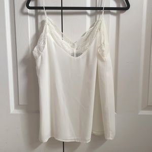 White lace tank top NWOT